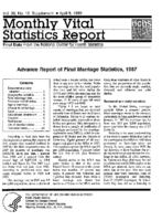 Advance report of final marriage statistics 1987