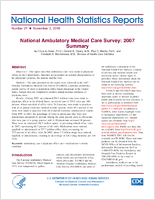 National ambulatory medical care survey 2007 summary