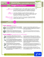 mPINC 2013 Survey CDC Survey of Maternity Practices in Infant Nutrition and Care Oregon Results Report