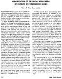 Identification of the social work needs of patients on tuberculosis wards