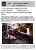 Arc welder dies in explosion while using an old barrel as a worktable