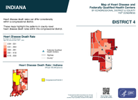 IN Congressional District 04 Heart Disease and Federally Qualified Health Centers Map 119th Congress