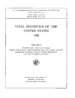 Vital Statistics of the United States 1958 Volume I