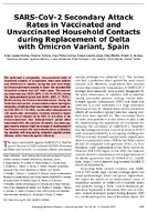 SARSCoV2 Secondary Attack Rates in Vaccinated and Unvaccinated Household Contacts during Replacement of Delta with Omicron Variant Spain