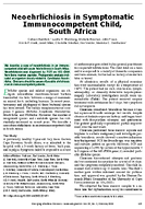 Neoehrlichiosis in Symptomatic Immunocompetent Child South Africa