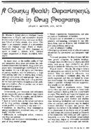 A County Health Departments Role In Drug Programs