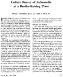 Culture survey of Salmonella at a broilerraising plant