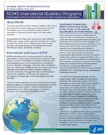 NCHS international statistics programs collaborations with the United Nations and other international organizations