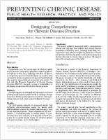 Designing Competencies for Chronic Disease Practice