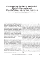 Contrasting Pediatric and Adult Methicillinresistant Staphylococcus aureus Isolates