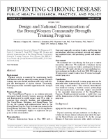 Design and National Dissemination of the Strong Women Community Strength Training Program