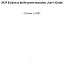 ACIP evidence to recommendation users guide