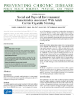 Social and Physical Environmental Characteristics Associated With Adult Current Cigarette Smoking