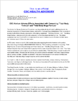 CDC Alert on Adverse Effects Associated with Consuming Total Body Formula and Total Body Mega Formula Monday April 14 2008 1850 EDT 650 PM EDT