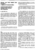 Communication barriers between older women and physicians