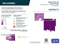 OK Congressional District 05 Stroke and Stroke Centers Map 119th Congress