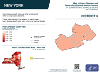 NY Congressional District 06 Heart Disease and Federally Qualified Health Centers Map 119th Congress