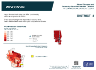 WI Congressional District 04 Heart Disease and Federally Qualified Health Centers Map 118th Congress