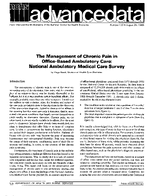 The Management of Chronic Pain in OfficeBased Ambulatory Care National Ambulatory Medical Care Survey