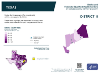 TX Congressional District 08 Stroke and Federally Qualified Health Centers Map 118th Congress