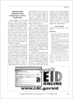 Salmonella Typhimurium Veterinary Clinic Outbreak