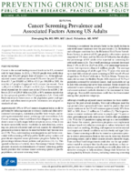 Cancer Screening Prevalence and Associated Factors Among US Adults