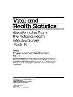 Questionnaires from the National Health Interview Survey 198589