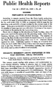Public Health Reports  v 54 no 29 JULY 21 1939