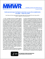 Guide Provisoire Pour Les Femmes Enceintes Au Cours Dune Epidemie Du Virus Zika  EtatsUnis 2016