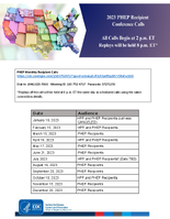 2023 PHEP Recipient Call Schedule