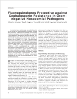 Fluoroquinolones Protective against Cephalosporin Resistance in Gramnegative Nosocomial Pathogens