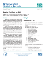 Deaths final data for 2006