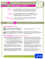 mPINC 2013 Survey CDC Survey of Maternity Practices in Infant Nutrition and Care Wyoming Results Report