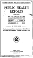Public Health Reports  v 53 no 45  cover