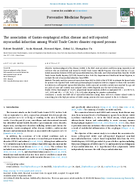 The Association of GastroEsophageal Reflux Disease and SelfReported MyocardialInfarction Among World Trade Center Disaster Exposed Persons