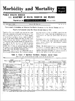 Morbidity and Mortality Weekly Report Vol 10 No 22 for Release June 9 1961