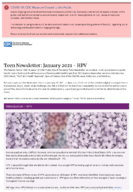 Teen newsletter  January 2021  HPV