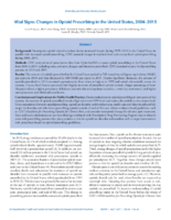 Vital Signs Changes in Opioid Prescribing in the United States 20062015