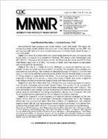 MMWR Morbidity and Mortality Weekly Report Vol 47 No 23 June 19 1998