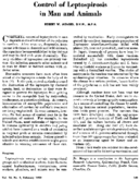 Control of leptospirosis in man and animals