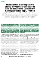 Multicenter Retrospective Study of Vascular Infections and Endocarditis Caused by Campylobacter spp France