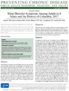 Sleep Disorder Symptoms Among Adults in 8 States and the District of Columbia 2017