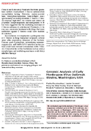 Genomic Analysis of Early Monkeypox Virus Outbreak Strains Washington USA