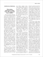 Emerging Infections What Have We Learned from SARS