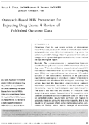 OutreachBased HIV Prevention For Injecting Drug Users A Review Of Published Outcome Data