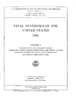 Vital Statistics of the United States 1954 Volume I