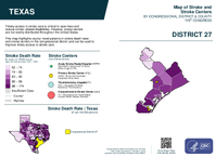 TX Congressional District 27 Stroke and Stroke Centers Map 119th Congress