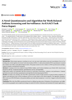 A Novel Questionnaire and Algorithm for WorkRelated Asthma Screening and Surveillance An EAACI Task Force Report