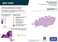 NY Congressional District 03 Stroke and Stroke Centers Map 119th Congress