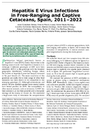 Hepatitis E Virus Infections in FreeRanging and Captive Cetaceans Spain 20112022